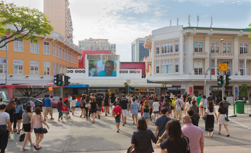 bugis street noi mua sam binh dan da dang hang hoa