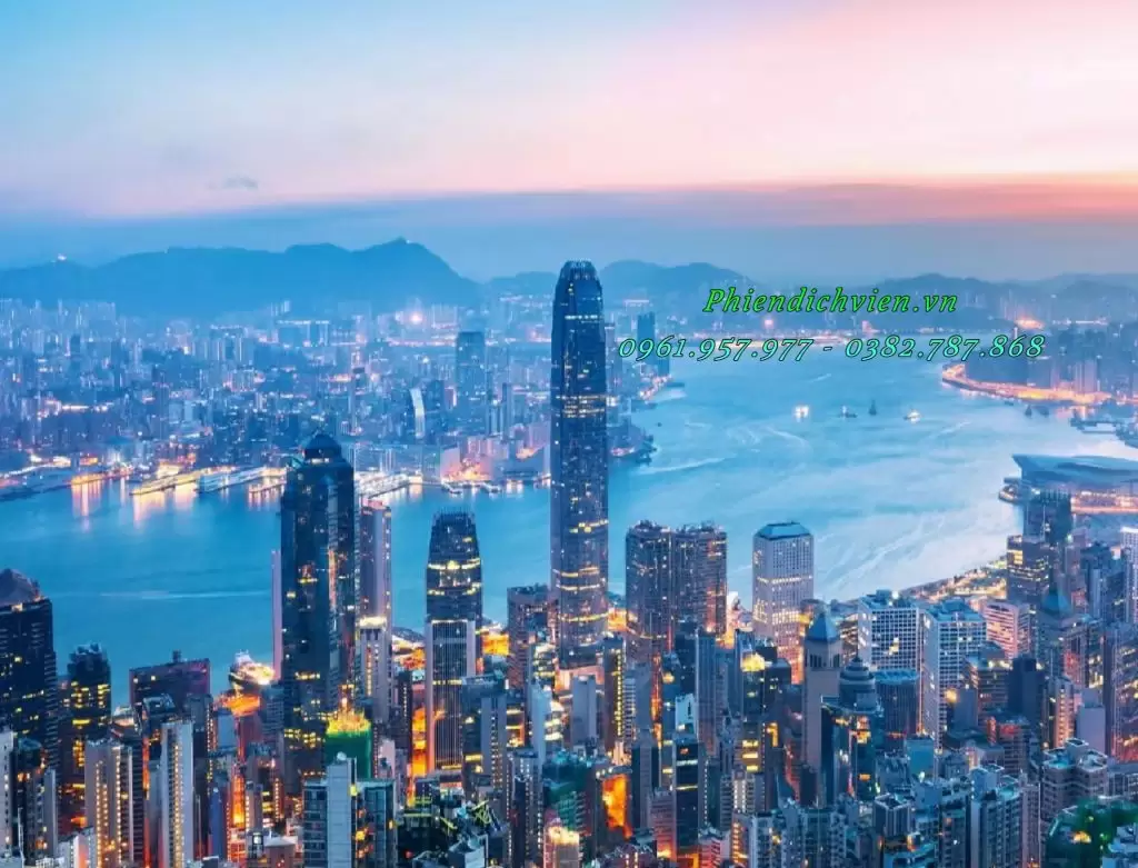 toan canh hongkong ve dem